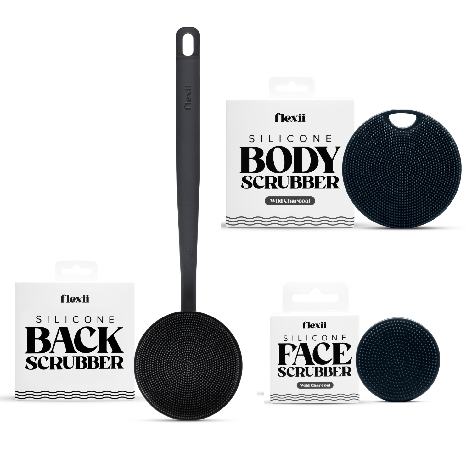 Back, Body & Face Scrubber Set - flexii